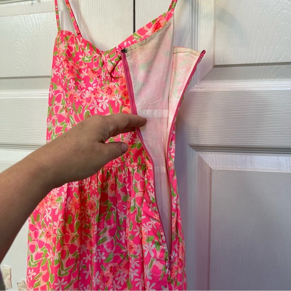 Lilly Pulitzer Pink Mini Dress Size 2 Spaghetti Straps - Picture 7 of 16